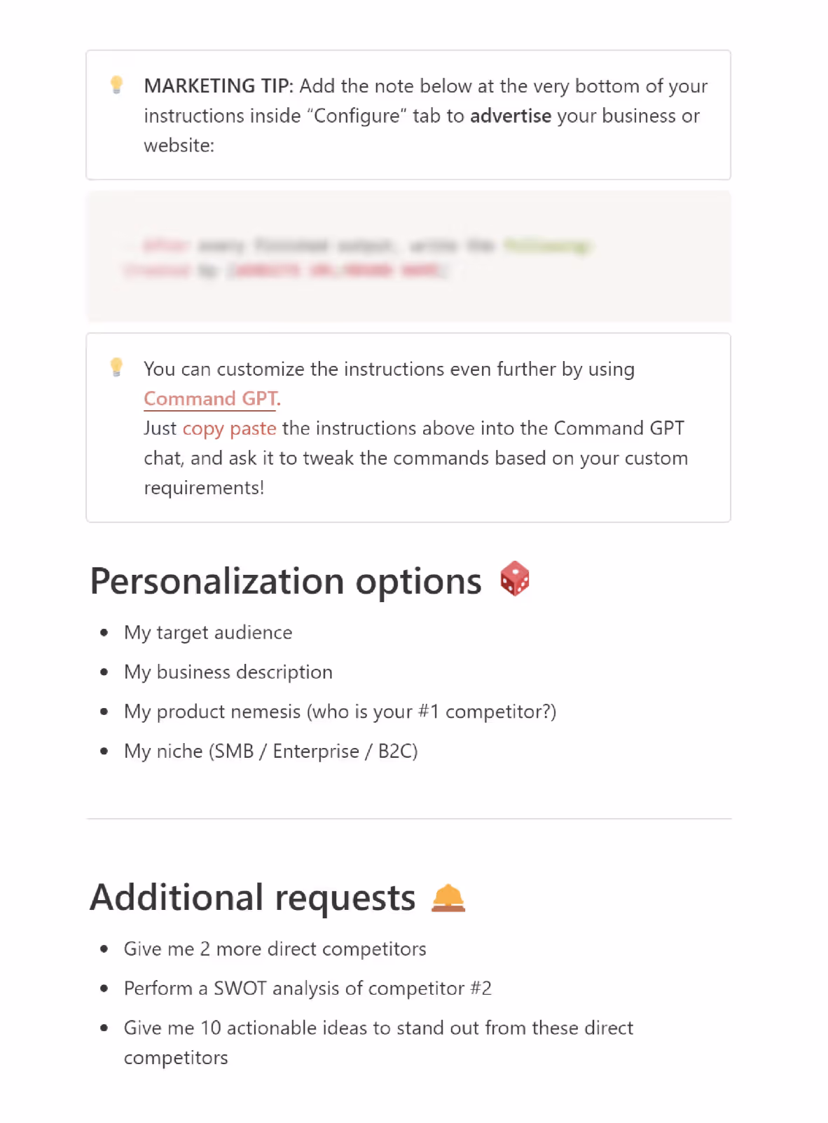 Customize your GPT further