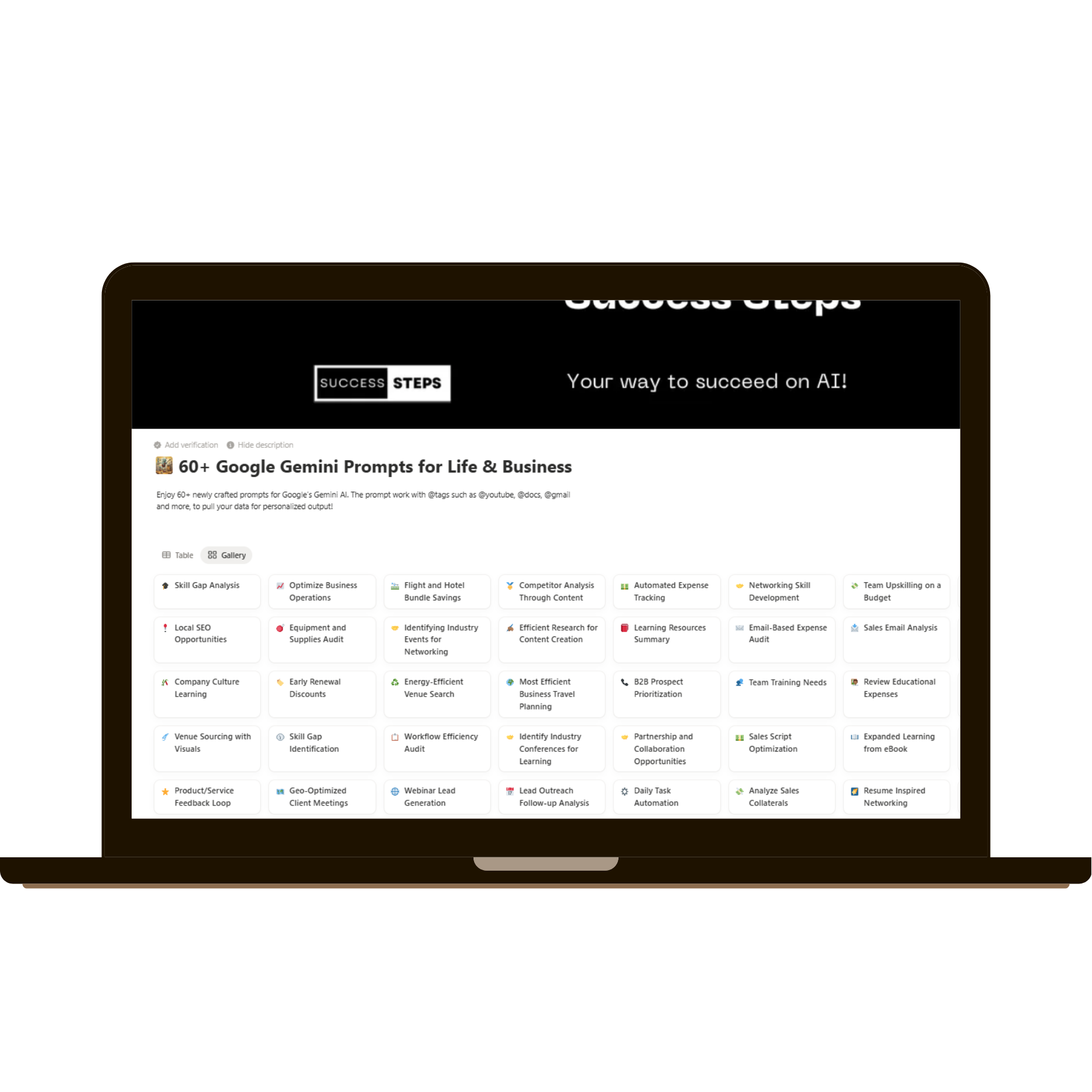 60+ Google Gemini Prompts guide